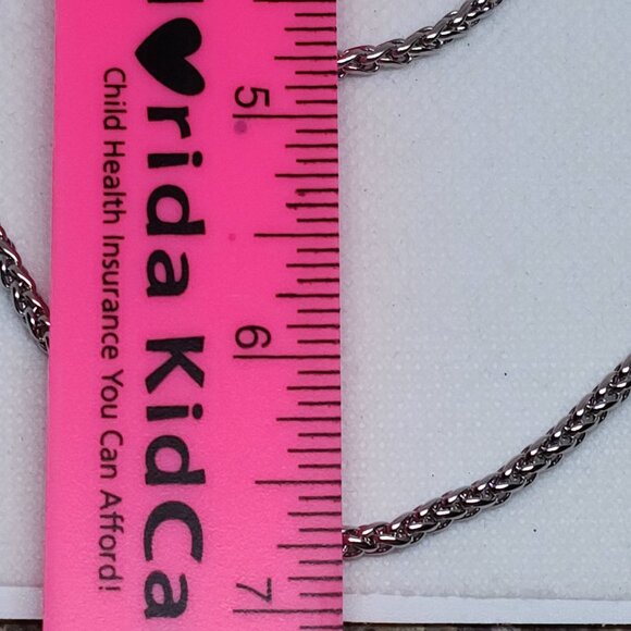 Wheat chain necklace and bracelet set 20" & 7" in 316L Stainless Steel 3mm wide - Picture 2 of 5